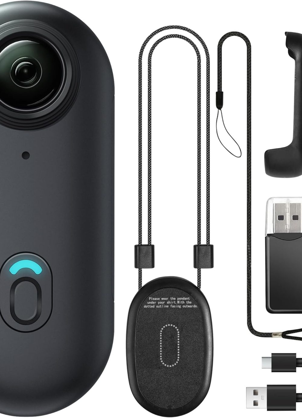 128GB FHD 1080P Mini Body Camera, Wearable Action Body Cam