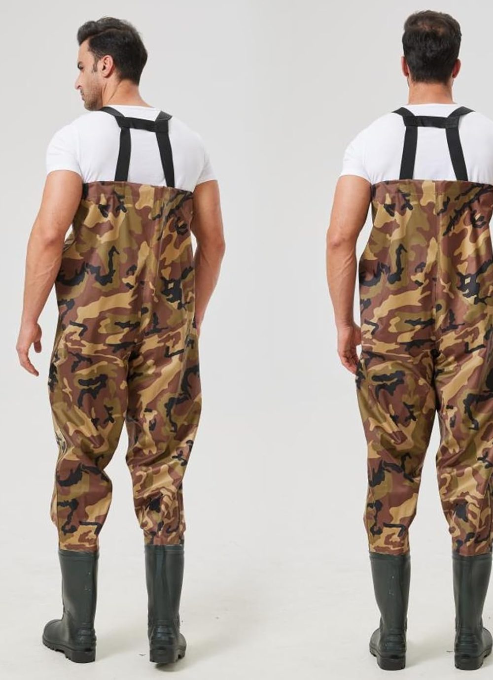 Fishing Bootfoot Chest Wader Nylon/PVC Insulated Waders for Men Women Waterproof Fishing Hunting Waders with Boot - Image 3