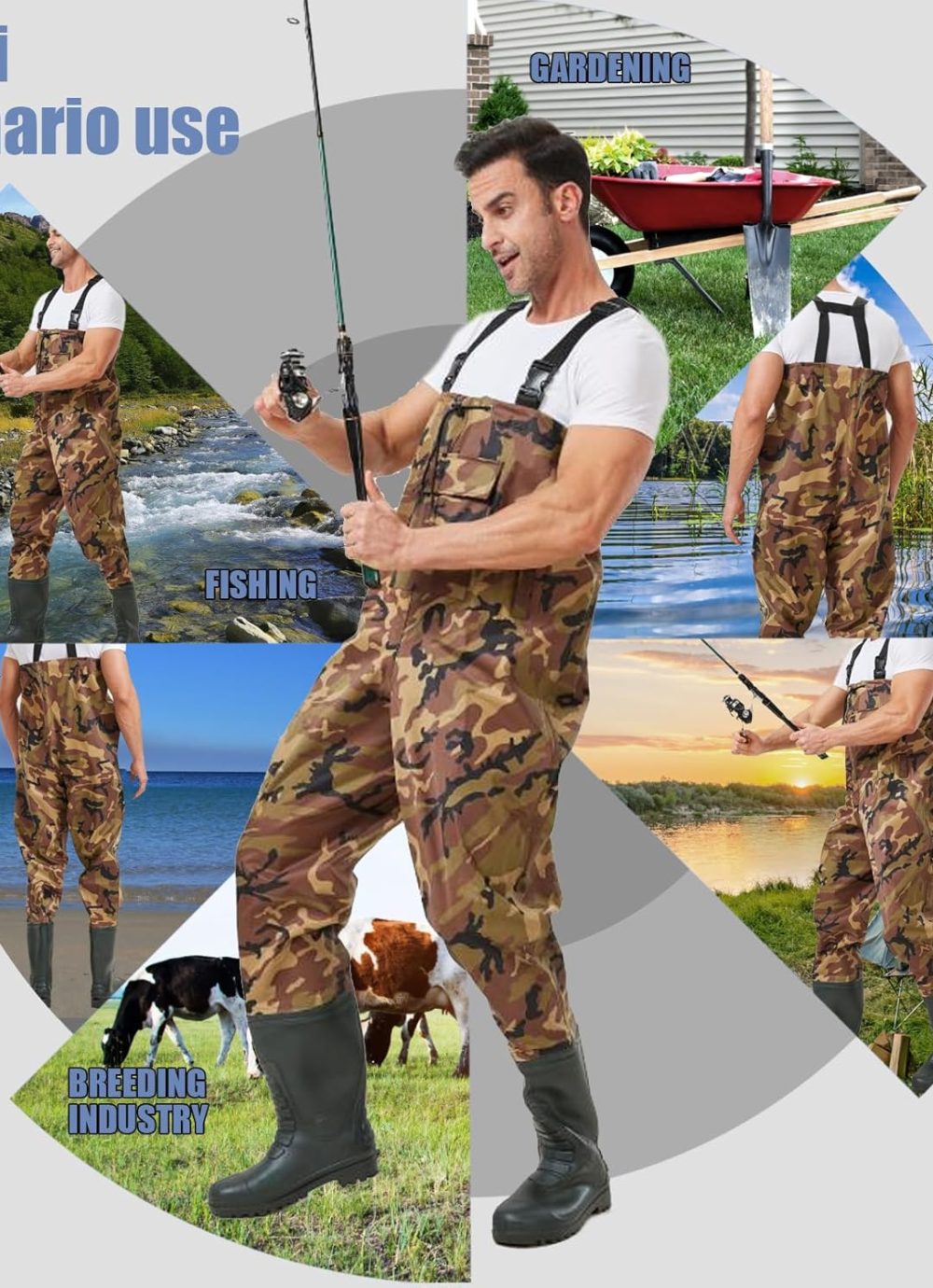 Fishing Bootfoot Chest Wader Nylon/PVC Insulated Waders for Men Women Waterproof Fishing Hunting Waders with Boot - Image 6