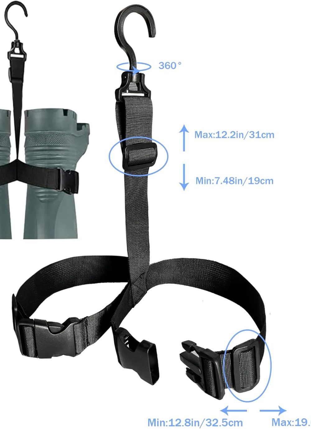 Fishing Bootfoot Chest Wader Nylon/PVC Insulated Waders for Men Women Waterproof Fishing Hunting Waders with Boot - Image 7