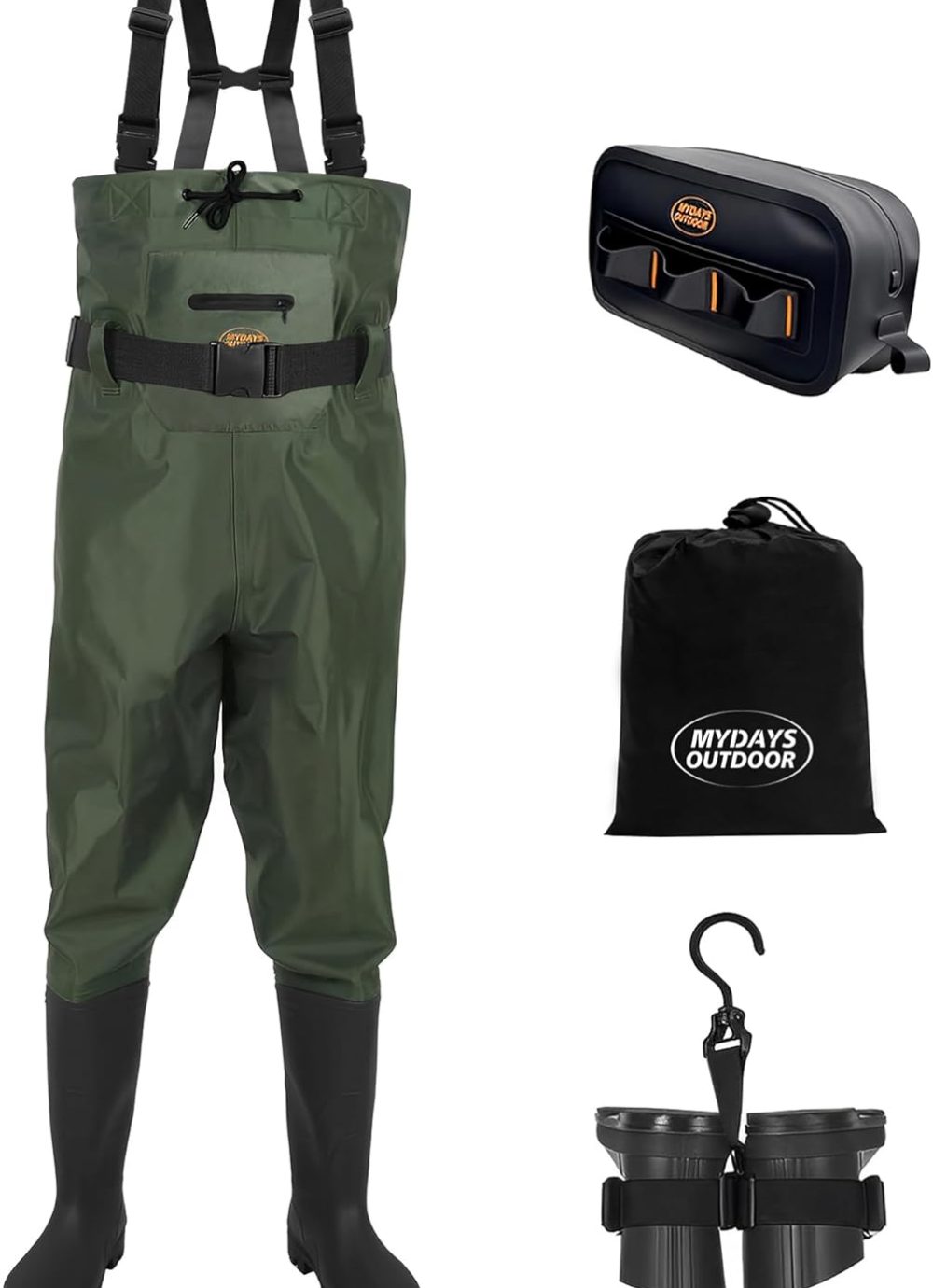 Fishing Waders for Men/Women,Boot Foot Chest Wader for Hunting with Boot Hanger,Fishing Fanny Pack