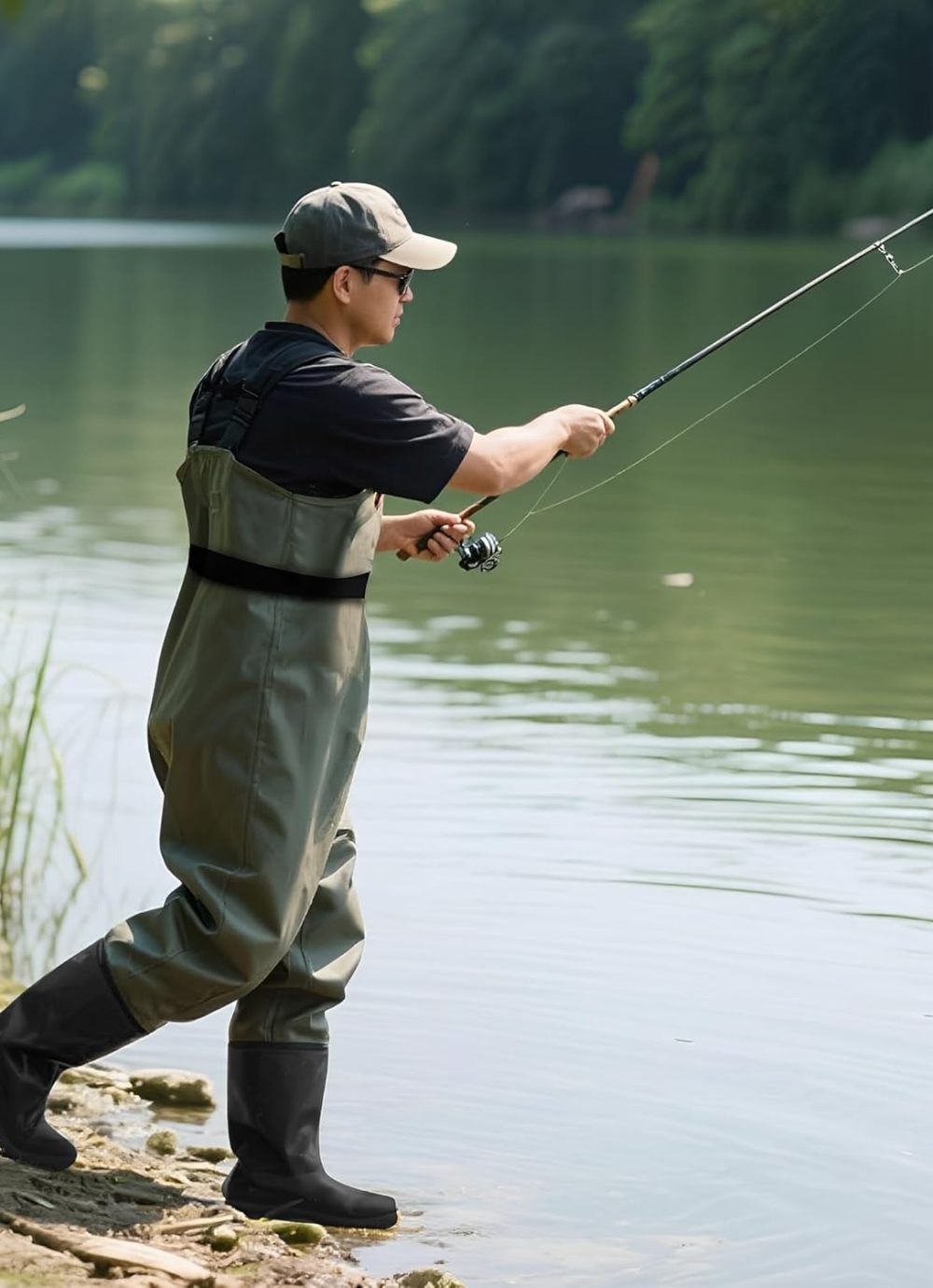 Fishing Waders for Men/Women,Boot Foot Chest Wader for Hunting with Boot Hanger,Fishing Fanny Pack - Image 4